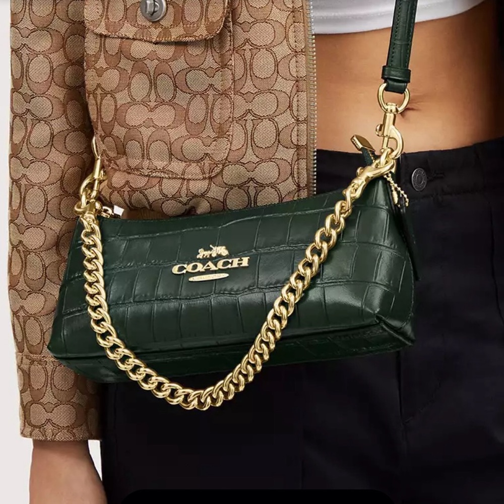NWT COACH Charlotte Leather Shoulder Bag - Picture 2 of 9